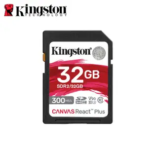 金士頓 32GB Canvas React Plus SDHC UHS-II V90 U3 高速 記憶卡