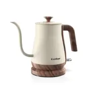 Gooseneck Electric Kettle Beige, 1000W Electric Tea Kettle Stainless Steel, P...