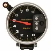 Auto Meter 6851 Gauge Tach 5" 9K Rpm Pedestal W/Quick Lite/Peak Memory Pro-Comp