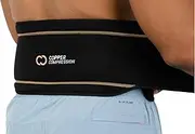 Copper Compression Lower Back Lumbar Support Brace, GUARANTEED Highest Copper Content, Great For All Activities Infused Fit Wrap / Belt, Wear Anywhere (Waist 70cm - 100cm )