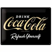 Coca Cola Special Black Sign 30x40cm Embossed Coke Nostalgic Art
