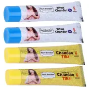 COMBO of 4 - 50 Gms Hari Darshan Peela Chandan Tika Yellow Sandalwood Wet Paste