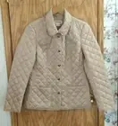 New St. John's Bay Women's Small Light Brown Tan Quilted Insulated Jacket Coat