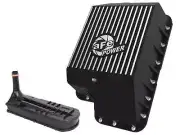 aFe Pro Series Transmission Pan Machined Fins Fits 94-10 Ford SD 7.3L 6.0L 6.4L (for: Ford)