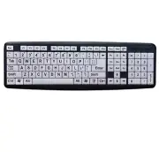 USB wired large character keyboard for middle-aged and elderly desktop PC