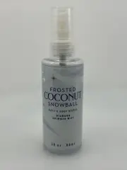 Bath and Body Works Frosted Coconut Snowball Shimmer Mist Travel 3 Oz Size