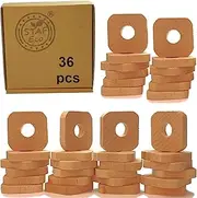 STAFECO Moth Repellent for Wardrobe Natural 100% Natural Alternative To Moth Balls Wood Rings with Oil (Medium 36)