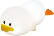 Silicone Duck Night Light, Portable Duck Warm Light, Authentic Dull Duck Night Light, Sleeping Duck Desk Lamp, Lying Ducks Night Light for Breastfeeding, Nursery Room Decor