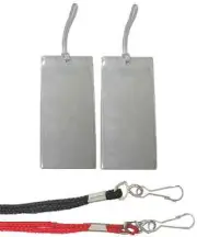 4 Wide Luggage Cruise Tag Holders w/9" Loops BONUS 2 Lanyards for Cabin Key Card