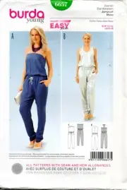 Burda Young Sewing Pattern 6657 Misses' Jumpsuit Size 6-18