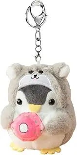 [Generic] Cute Fluffy Penguin Keychain Creative Cosplay Costume Plush Keyring Purse Backpack Decoration