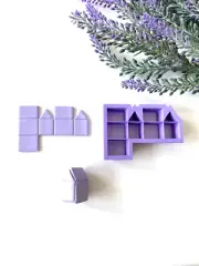Gingerbread house template cutter for polymer clay, Clay earrings clay cutters