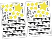 HONITANO Adorable Star Design Height Growth Chart Sticker for Self Adhesive Wall Decal for Measuring Growth Durable Removable Nursery Decor for Bedrooms Playrooms
