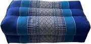 Authentic Thai Kapok Meditation Cushion, 35x12x15cm, Blue, One Size