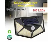 100 LED Solar Powered Motion Sensor Light IP65 Garden Outdoor Security WhitePIR
