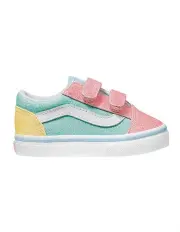 [Vans] Old Skool V Glitter Infant Sneakers in Multi