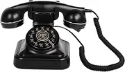 Audio Guest Book Wedding Phone, Audio Guest Book Retro Phone, Phone Guest Book Easy to Use Engagements Anniversaries Baby Showers Personalized Record Audio Messages, Vintage Black