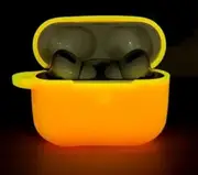 Airpods Pro 2nd Generation (2022) Silicone Shockproof Cover Case (Glow in The Dark Orange)