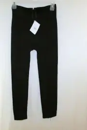 Sexy JUNIOR'S CAPRI Leggings BLACK GOLD ZIPPER BACK L/XL NEW W/TAGS