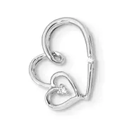 14k White Gold Diamond Pendant
