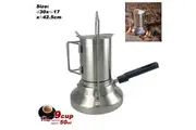 2 In 1 Camping Stainless Steel 9Cup Pot Moka Coffee Maker Italian Espresso Kettle 2024 NEW MODLE