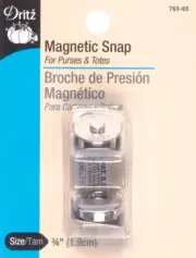 Dritz 763-65 Round Magnetic Snap 3/4" 1/Pkg-Nickel (3Pk)