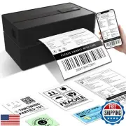 NULLTONEX Bluetooth Thermal Shipping Label Printer: 4x6 Wireless Mini Clear L