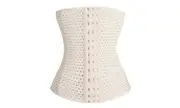 Womens Waist Trainer - Underbust Corset Cincher Ladies Beige Hourglass