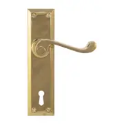 Superior Brass Classic Door Lever Single Step Bitkey Hole
