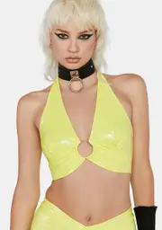 Lemon In The Mood Halter Top