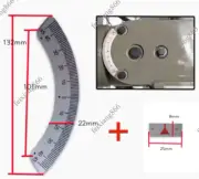 Milling Machine 45-0-45 Scale Ruler Aluminum Arc Scale Angle Ruler And Pointer