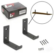 10x Wall Bracket Metal Bracket Shelf Screws Schweberegal Black 100mm