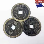 New 3 x Large Feng Shui Coins 4.5cm Lucky Ancient Chinese Fortune Coin Bronze
