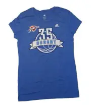 adidas Kevin Durant Oklahoma City Thunder Blue, women's T-Shirt, SIZE LARGE
