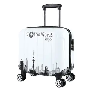 韓版可愛18寸小行李箱男女萬向輪拉桿箱迷你登機箱小型密碼旅行箱
