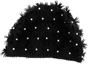 SUPVOX Swim Cap for Women Long Hair Safe Breathable Fashion 3D Flower Design for Beach and Pool