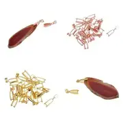 20Pc Pinch Bails Pendants Connector Clasp Hook Necklace Findings