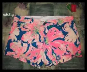 NWT Lilly Pulitzer 16 Callahan Shorts 5" Inseam Tidal Wave Pans Garden Teal