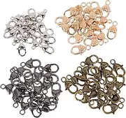 HOODANCOS Lobster Claw Clasp Hook Keychain Accessories 80pcs Lobster Claw Clips for DIY Jewelry Making