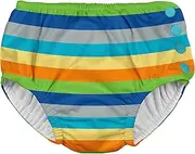 [green sprouts] i play. Mix and Match Snap Reusable Absorbent Swimsuit Diaper for 3 to 6 Months Babies, Grey,