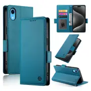 Wallet Case for IPhone XR,Slim Protective Shockproof Case With Card Holder,Premium PU Leather Kickstand-Blue