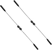 [SOESFOUFU] 2Pcs Adjustable Eyeglass Strap Holder for Outdoor Use Durable Lost Retainer Lanyard Comfortable Fit for All Head Shapes and Neck Skin Friendly Material