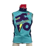 CASTELLI - MEN'S XS - BLUE SLEEVELESS FULL ZIP WINDSTOPPER CYCLING VEST