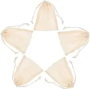 Healeved Shower Supplies 5pcs Soap Pouches Exfoliating Pouch Bathing Soap Bag Mesh Cotton Material