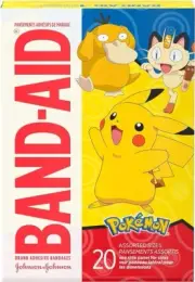Two Band-Aid Brand Adhesive Bandages for Minor Cuts & Scrapes, Pokemon Themed