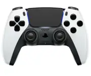 Soft White Custom UN-Modded Controller Unique Design compatible with PS5 OEM