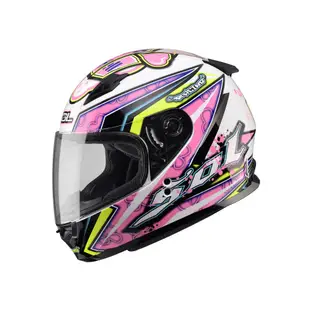 【SOL Helmets】SF-2全罩式安全帽 (哈囉_白/粉) ｜ SOL安全帽官方商城