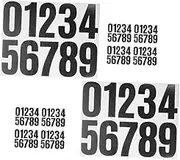 TEHAUX 10 Pack Adhesive Number Stickers for Mailbox Trash Can Outdoor Use 4 Inches Number Stickers for Address Sign