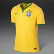 BRAZIL BRASIL 2014-15 HOME (XL) NIKE YELLOW S/SLEVE SOCCER FOOTBALL SHIRT JERSEY