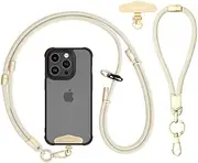 ZANZER Universal Phone Lanyard Crossbody Phone Strap and Wrist Strap Set, Adjustable Neck Strap Metal Buckle Cell Phone Cord Strap Compatible with Most Mobile Phone